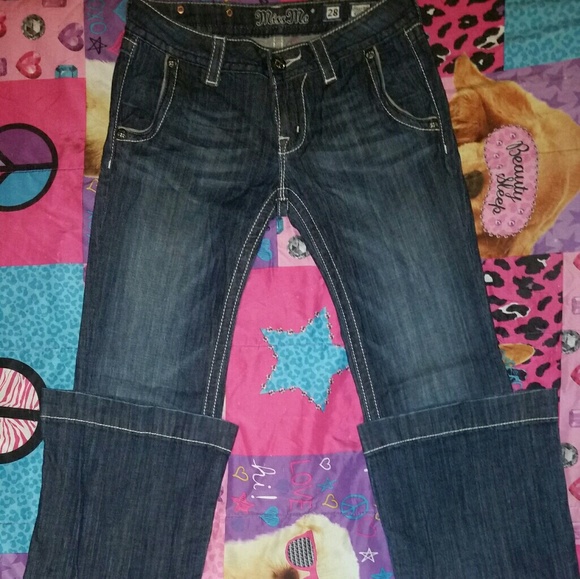 PREOWNED~MISS ME JEANS  SIZE 28 WIDE LEG - Picture 6 of 8